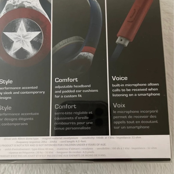 iHome Captain America Kids Noise-Canceling Over Ear Headphones - Picture 5 of 12
